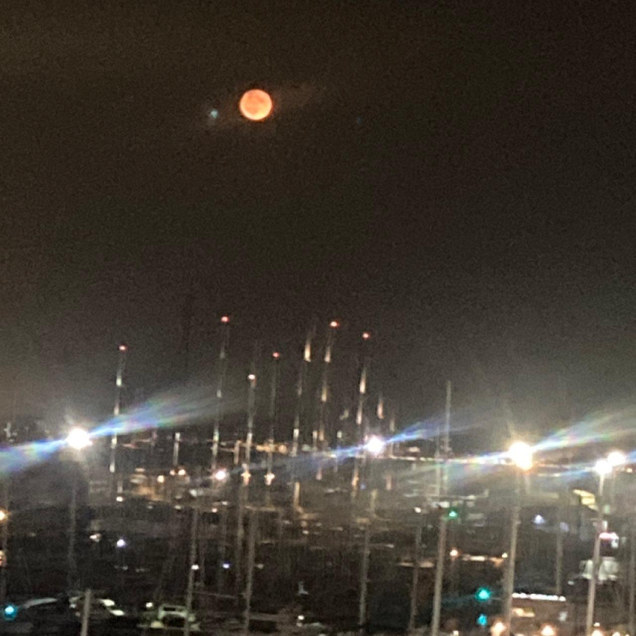 The Moon over Palma, Spain — full moon, Lunar Day 16