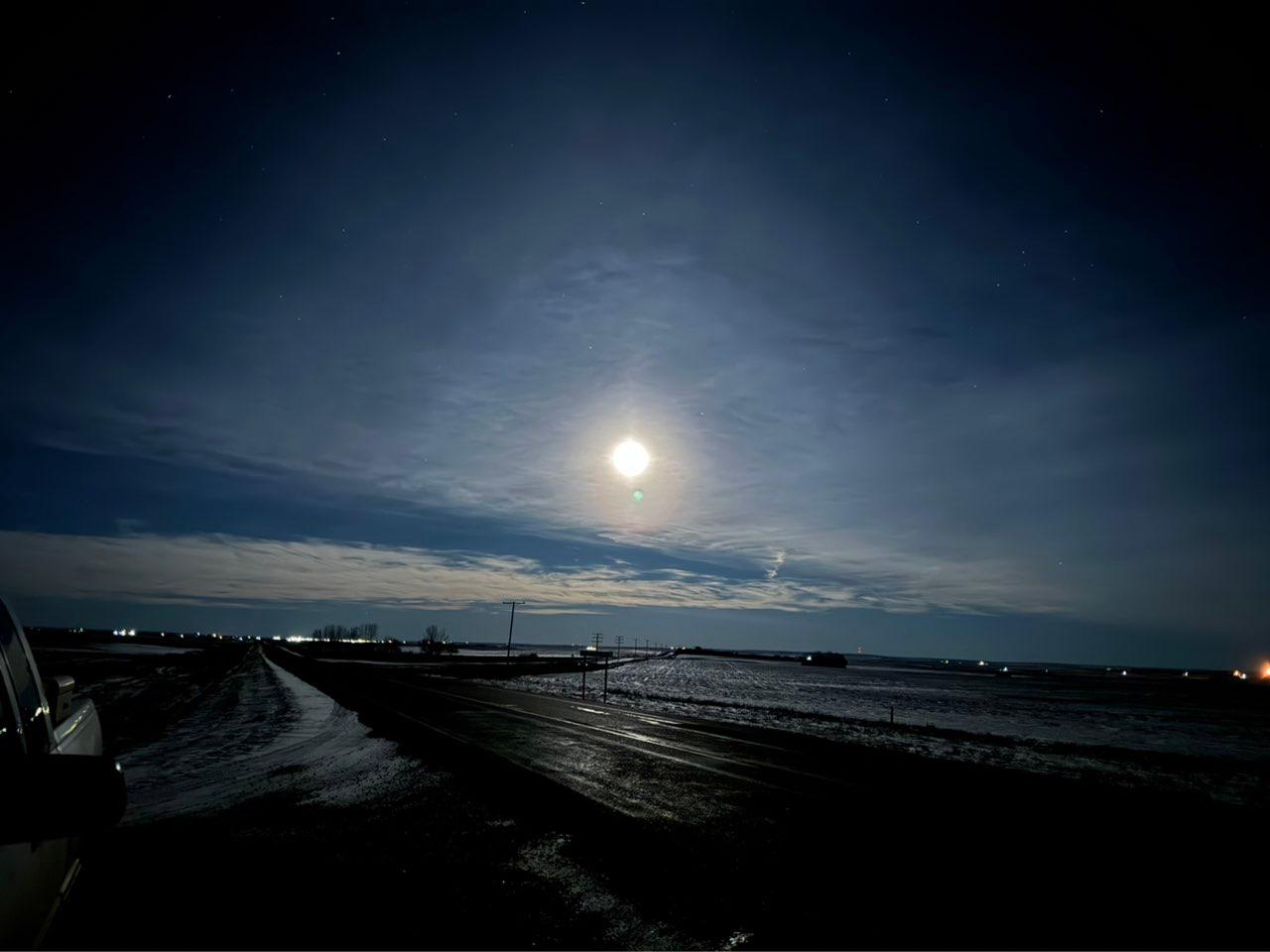 The Moon over Eastend, Canada — last quarter, Lunar Day 22