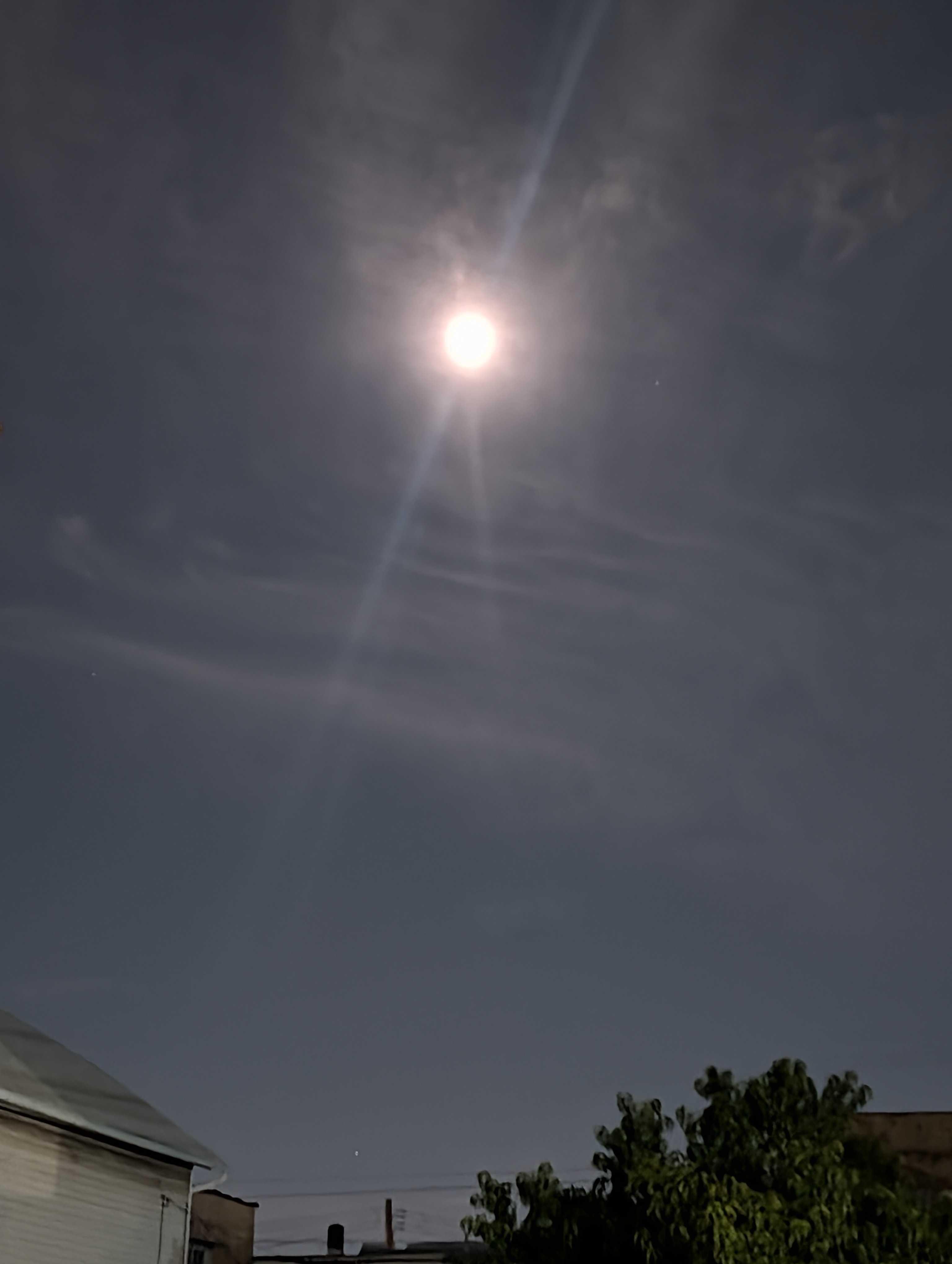 The Moon over United States — waxing gibbous, Lunar Day 14