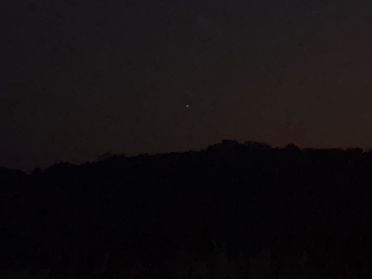The Moon over Browns Mills, United States — waxing crescent, Lunar Day 3