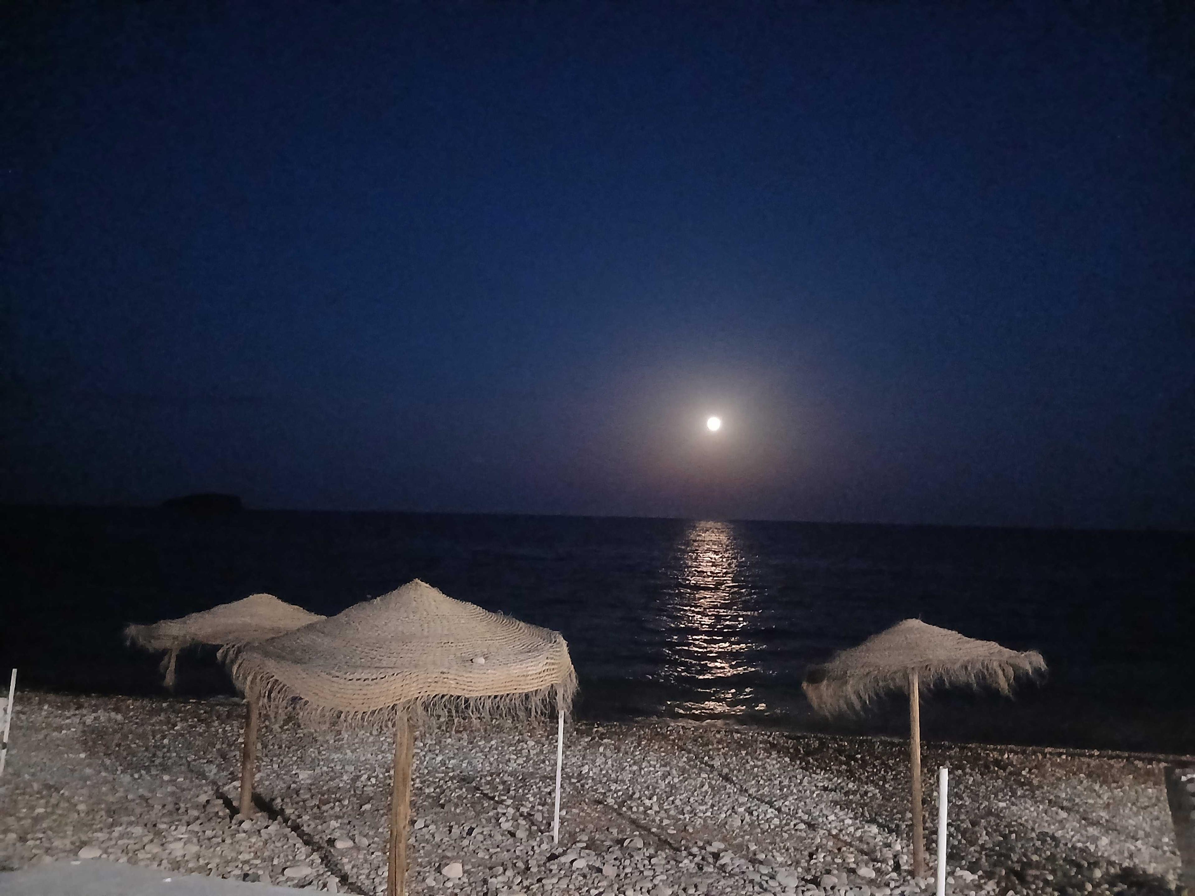 The Moon over Villa Gadea urbanizacion, Spain — full moon, Lunar Day 16