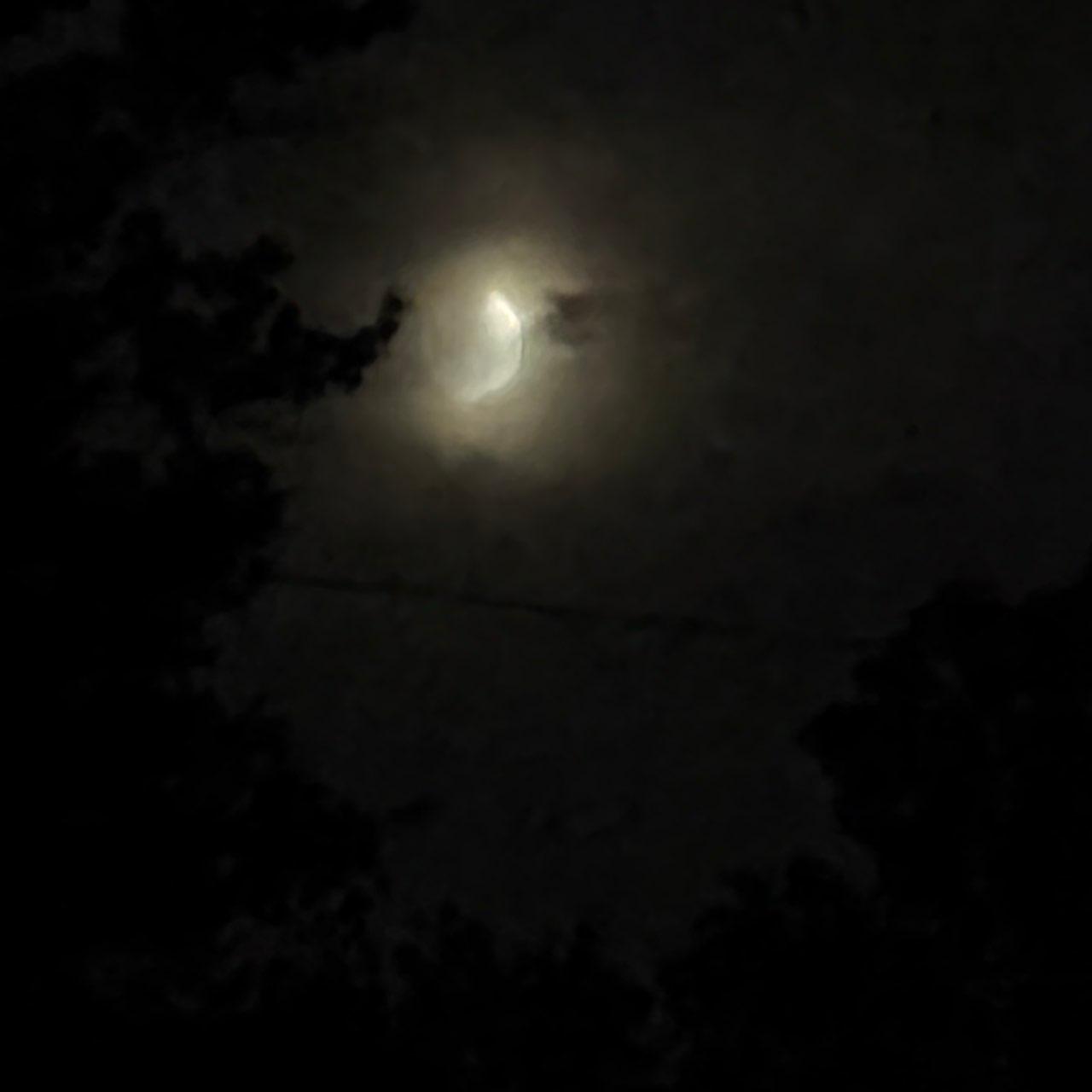 The Moon over Chagrin Falls, United States — first quarter, Lunar Day 7