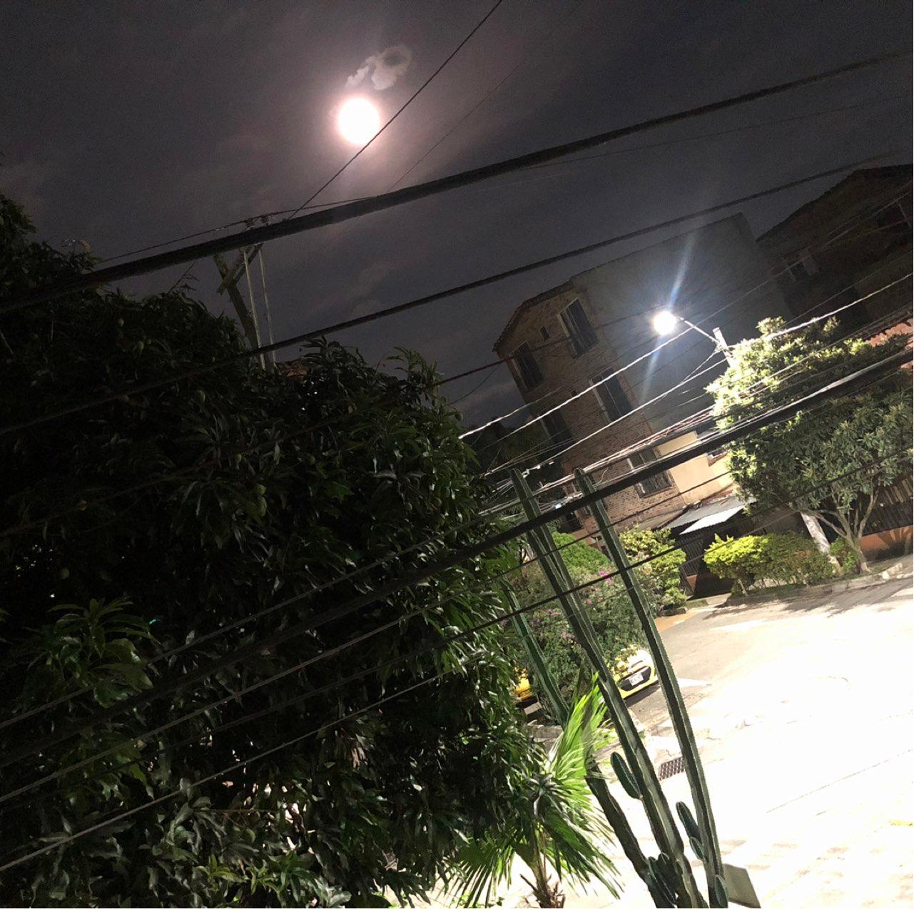 The Moon over Envigado, Colombia — full moon, Lunar Day 15