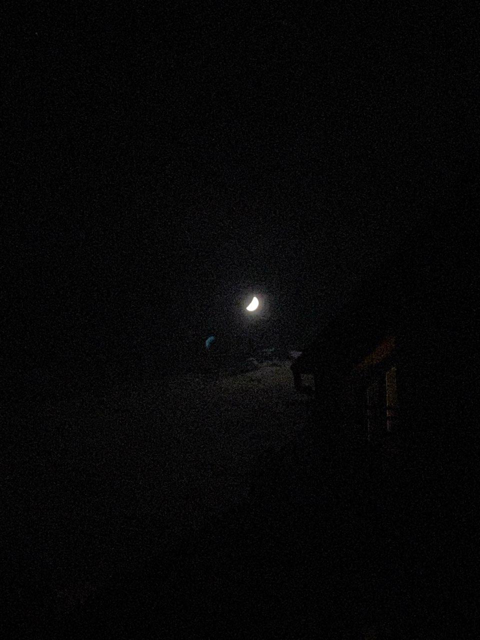 The Moon over Poděbrady, Czechia — first quarter, Lunar Day 7