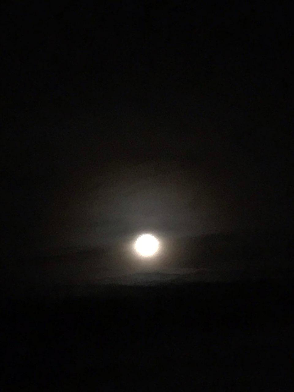 The Moon over Wood Buffalo, Canada — full moon, Lunar Day 16