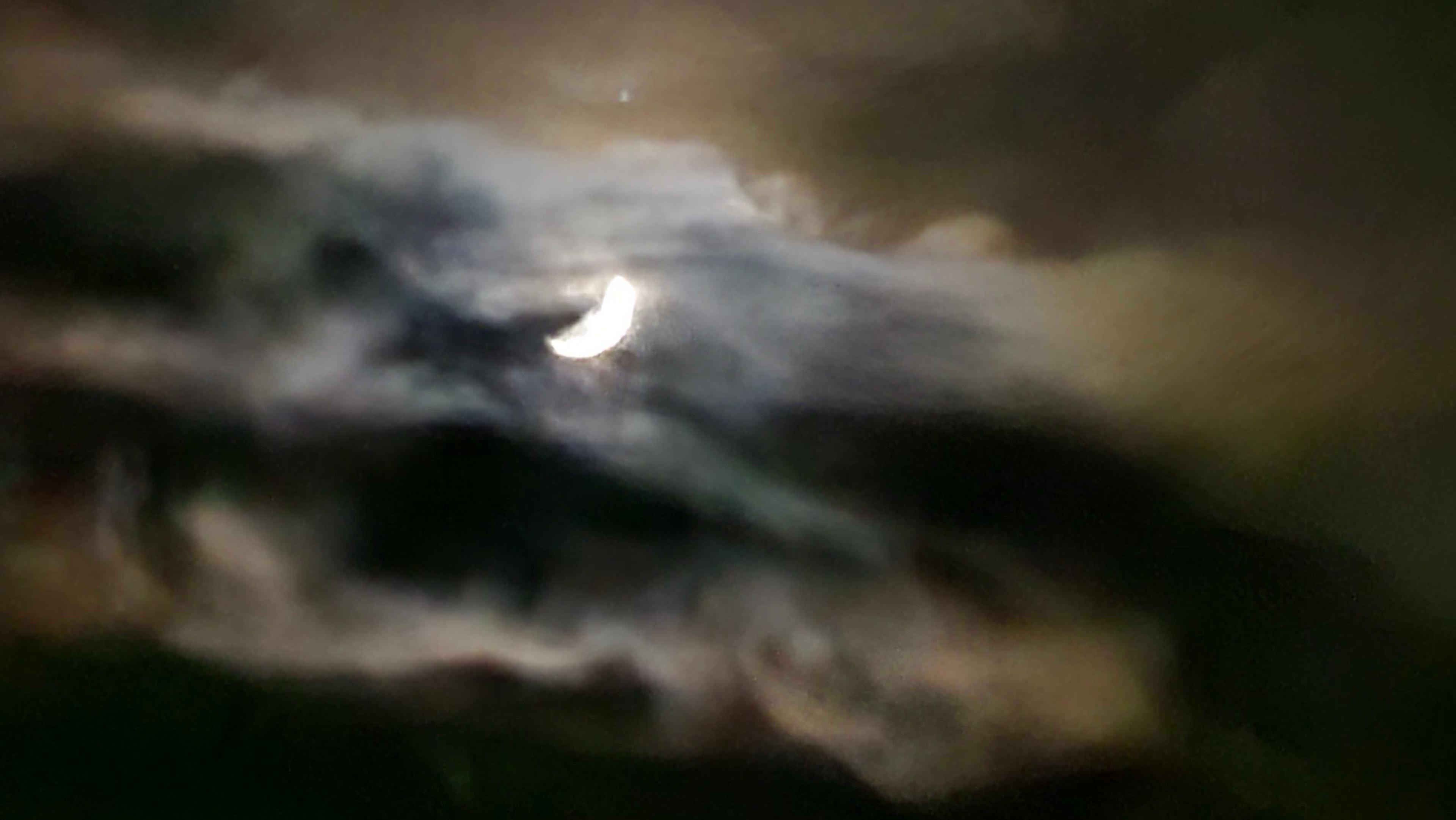 The Moon over Knetzgau, Germany — waxing crescent, Lunar Day 6