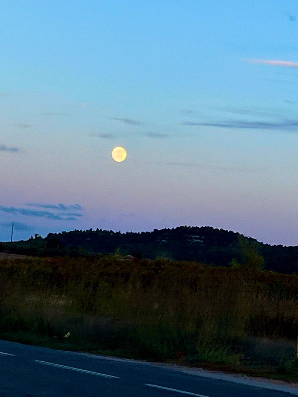 The Moon over Corbières, France — full moon, Lunar Day 14