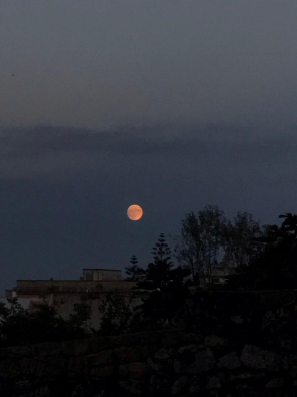 The Moon over Ugento, Italia — full moon, Lunar Day 15