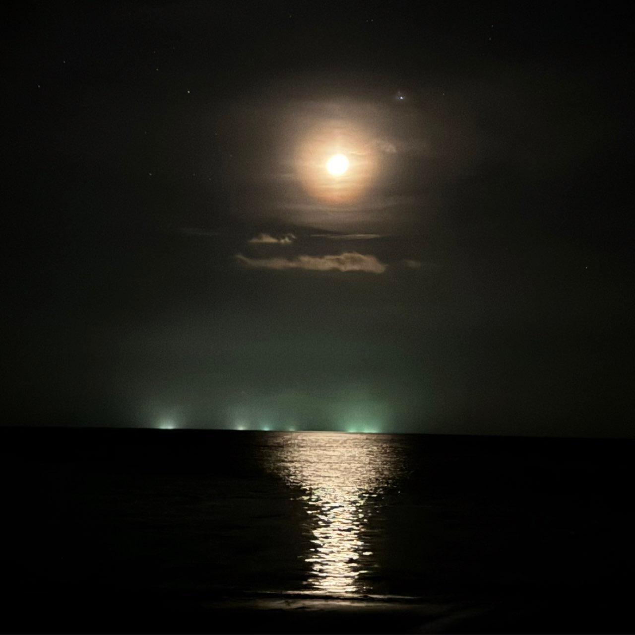 The Moon over Agutaya, Philippines — waxing crescent, Lunar Day 6