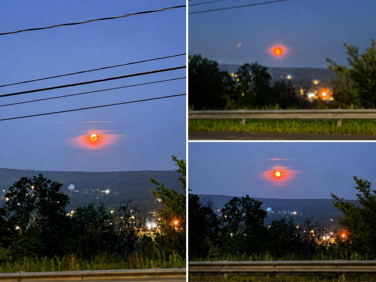 The Moon over Edmundston, Canada — full moon, Lunar Day 16