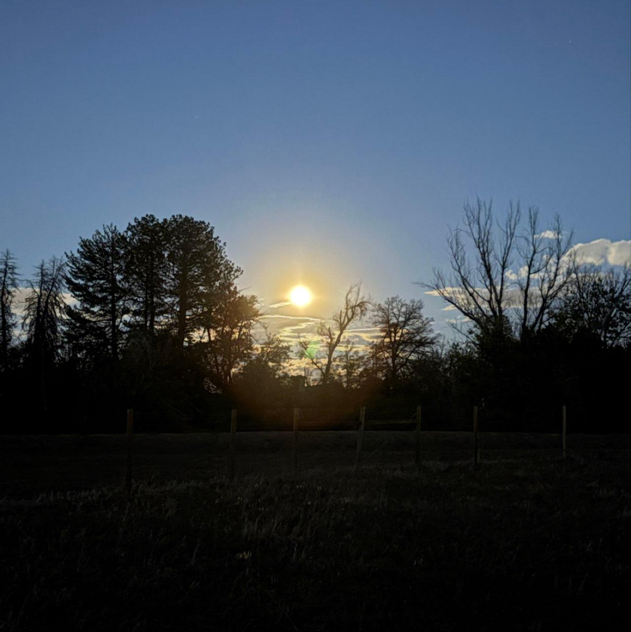 The Moon over Denver, United States — full moon, Lunar Day 17