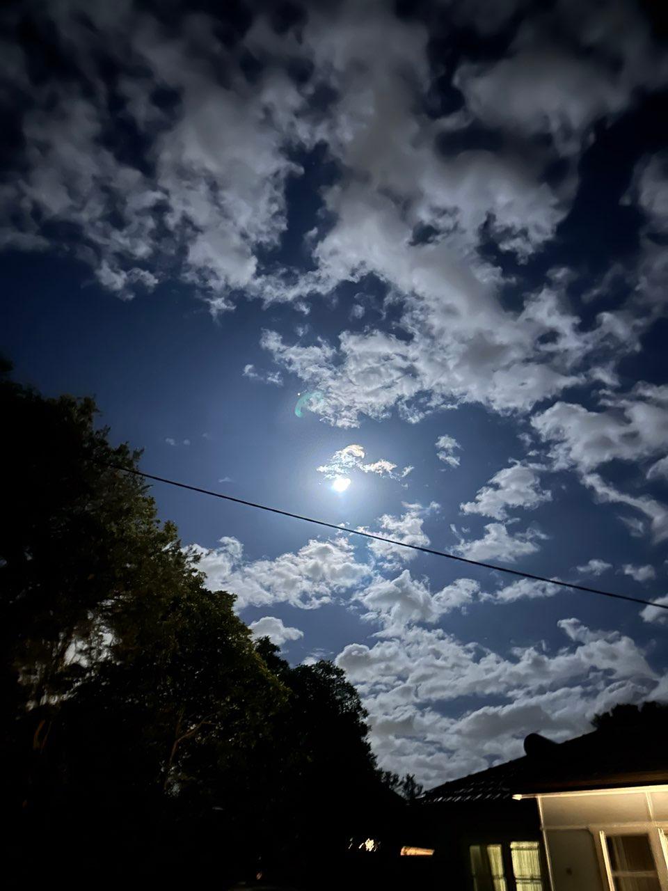 The Moon over Miranda, Australia — full moon, Lunar Day 14