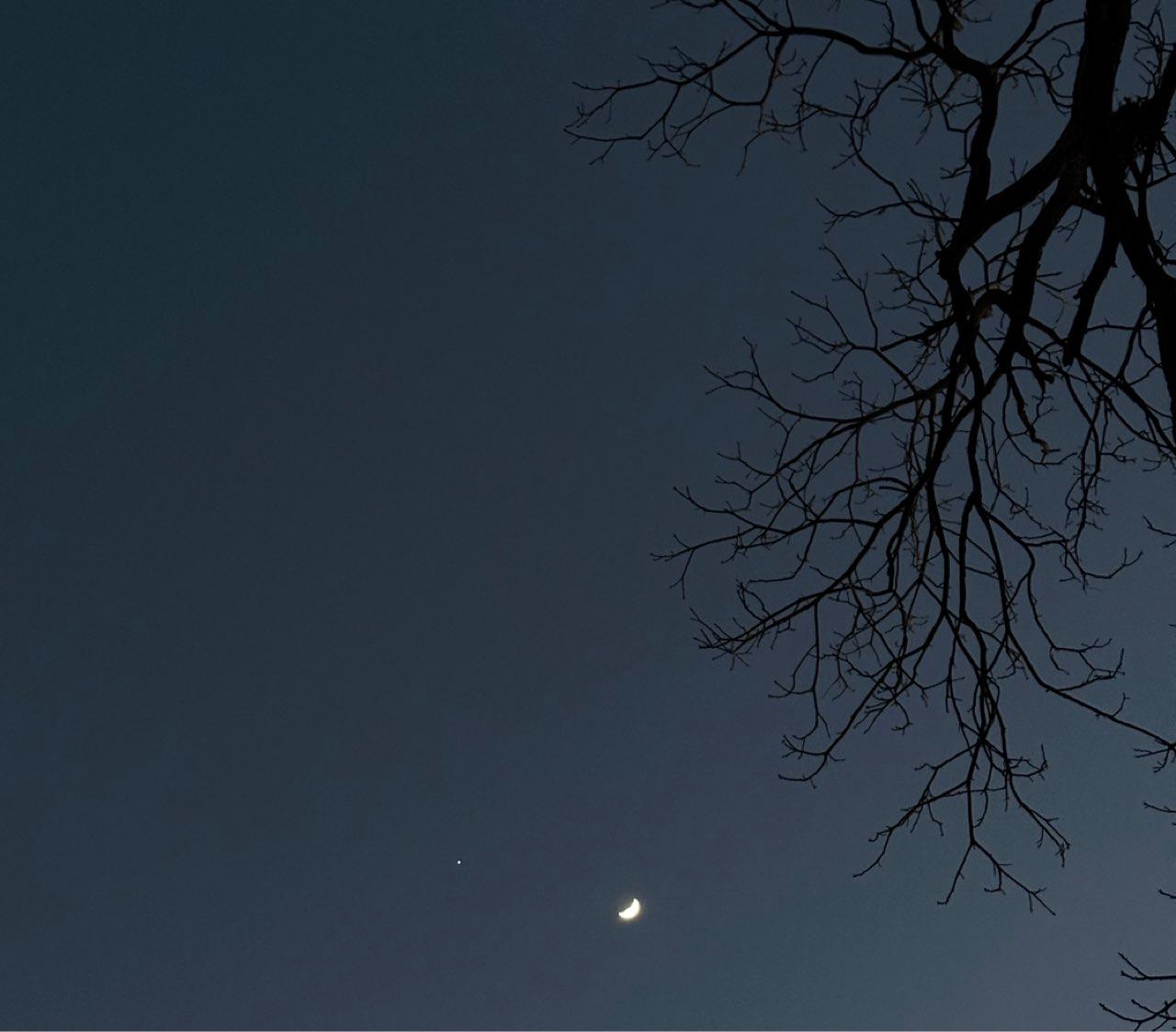 The Moon over Farmers Branch, Estados Unidos — first quarter, Lunar Day 6