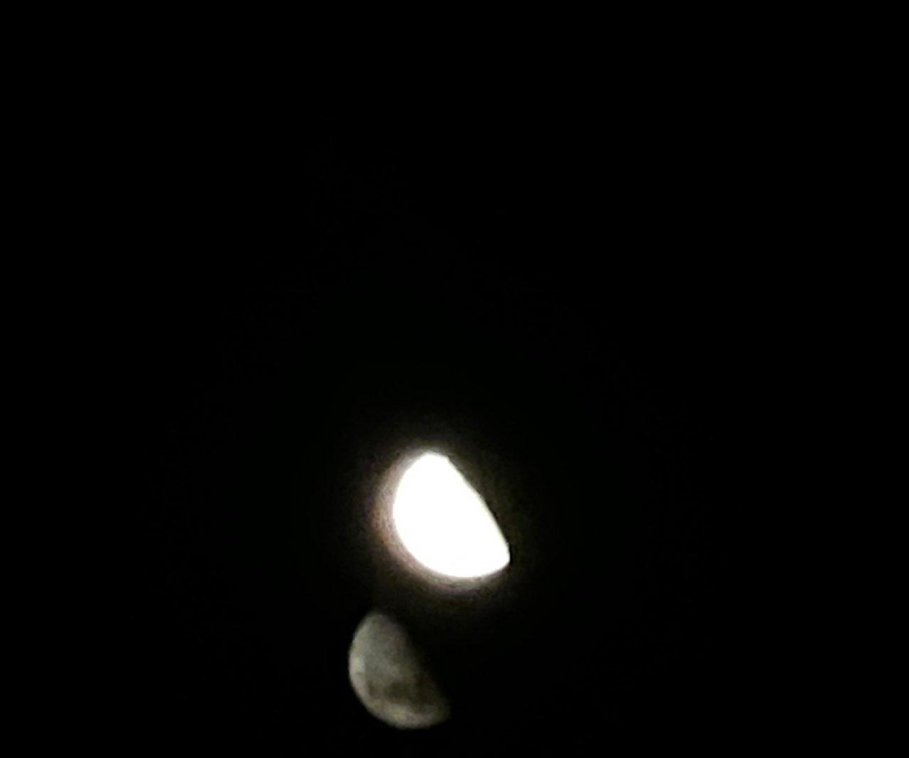 The Moon over Villa del Dique, Argentina — first quarter, Lunar Day 9