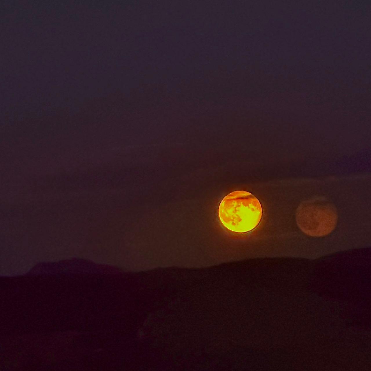 The Moon over Deva, Romania — waning gibbous, Lunar Day 20