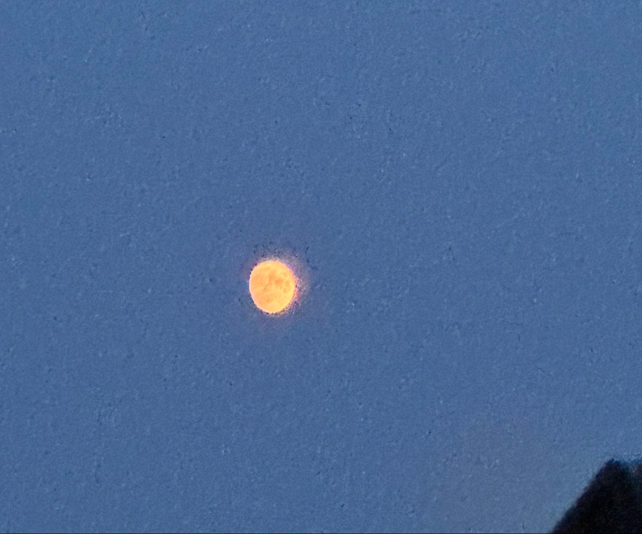 The Moon over Liverpool, United Kingdom — waxing gibbous, Lunar Day 13