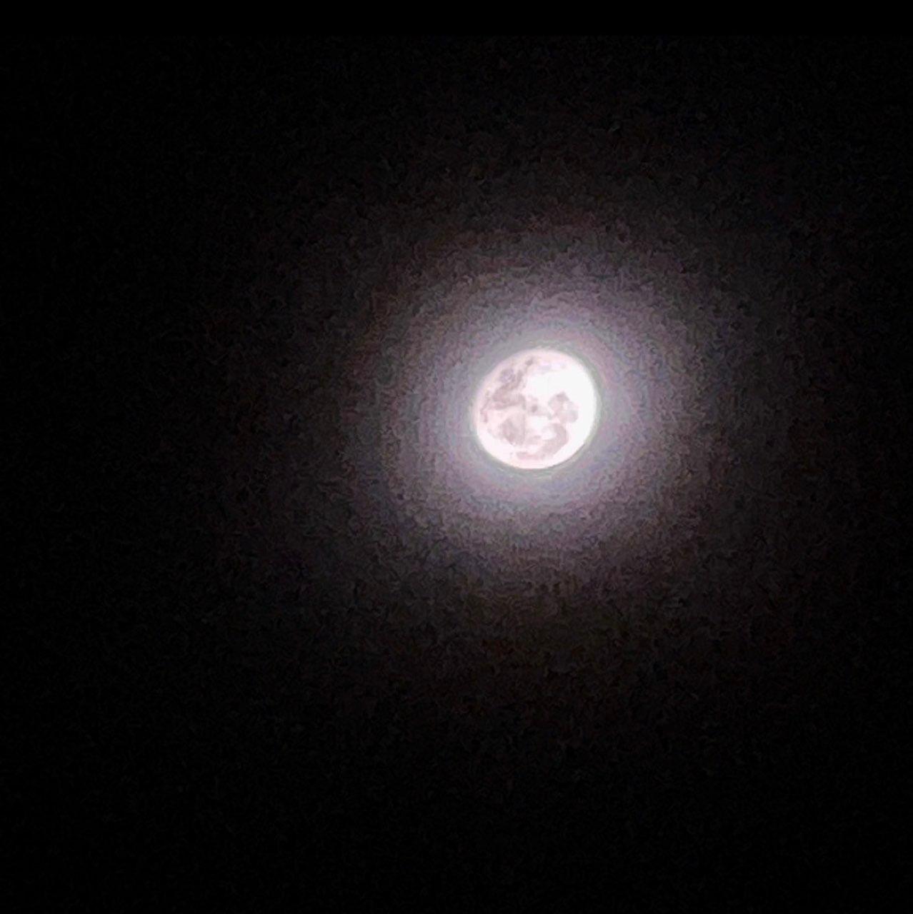 The Moon over Bairnsdale, Australia — full moon, Lunar Day 14