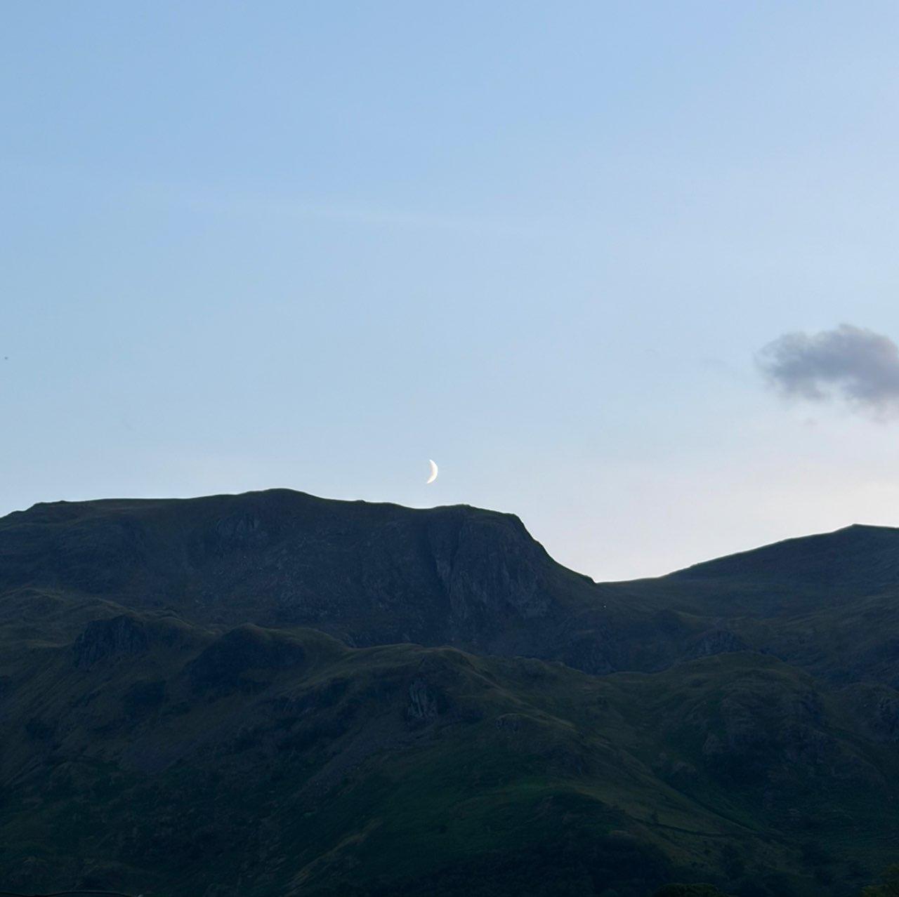 The Moon over Penrith, United Kingdom — waxing crescent, Lunar Day 5