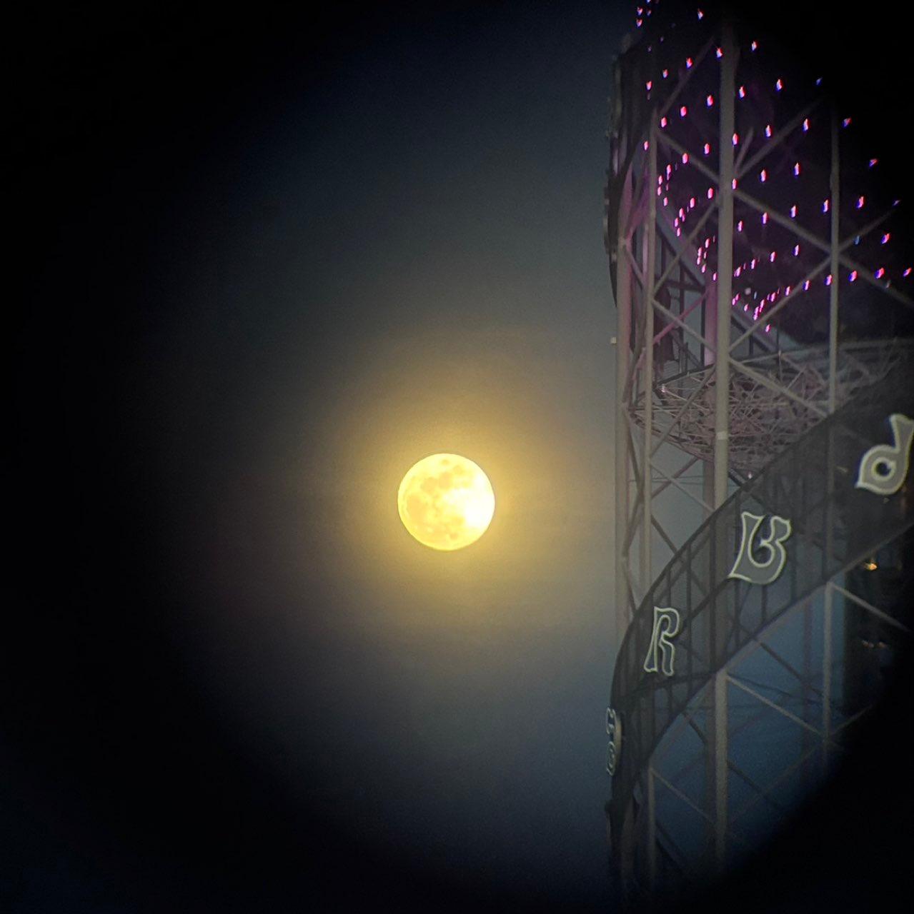 The Moon over Batumi, Georgia — full moon, Lunar Day 15