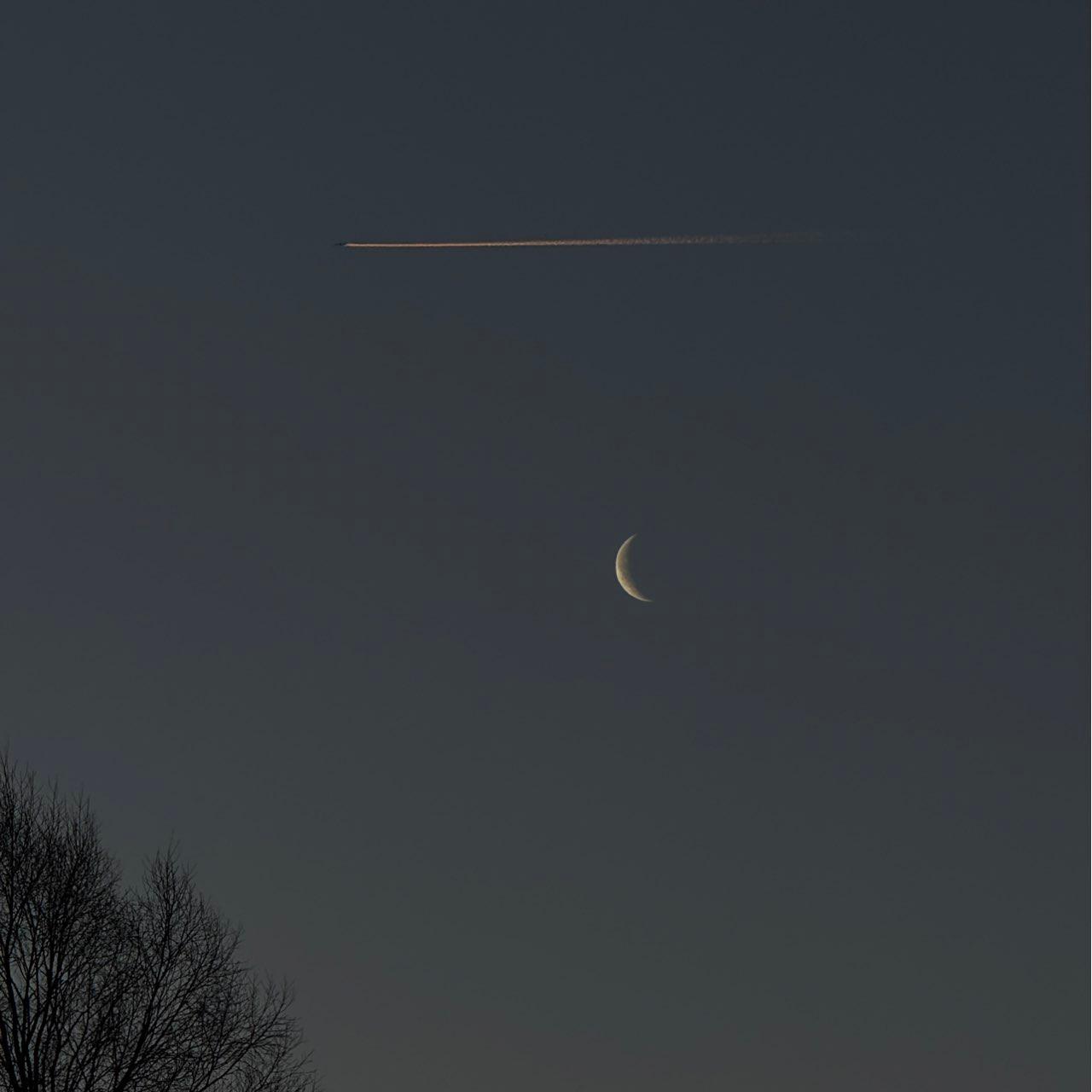 The Moon over Carrickmacross, Ireland — waning crescent, Lunar Day 26
