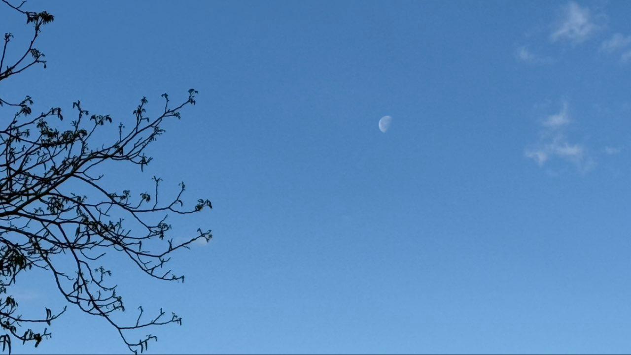 The Moon over Stans, Schweiz — last quarter, Lunar Day 21