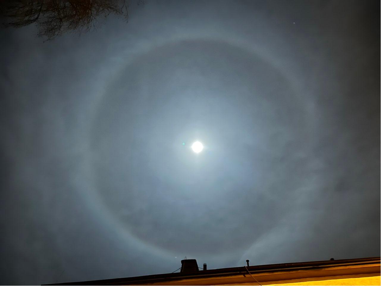 The Moon over Radlin, Poland — full moon, Lunar Day 16