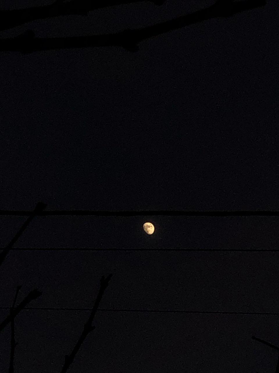 The Moon over Elbasan, Albania — waning crescent, Lunar Day 25