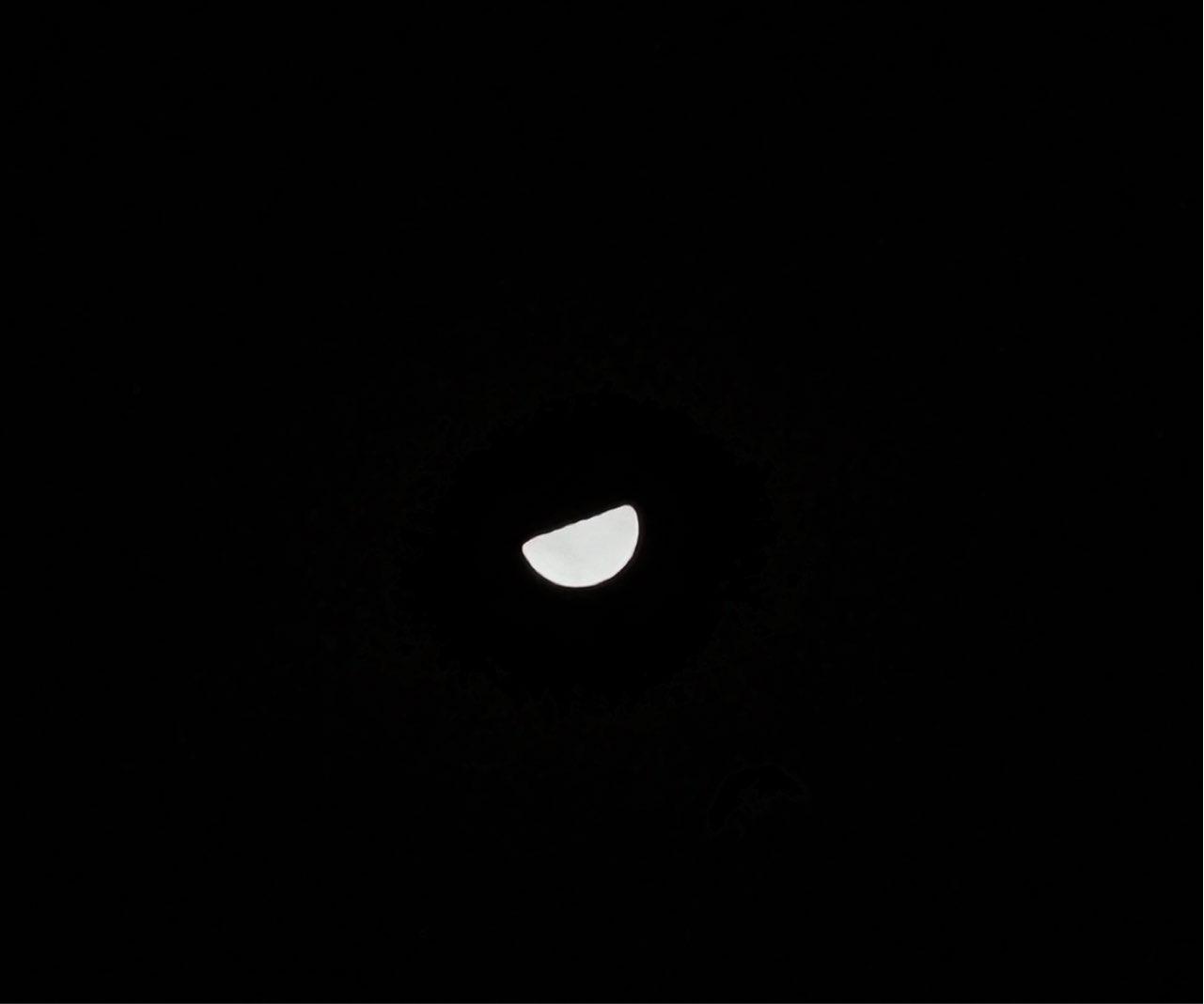 The Moon over Puebla de Zaragoza, México — first quarter, Lunar Day 10