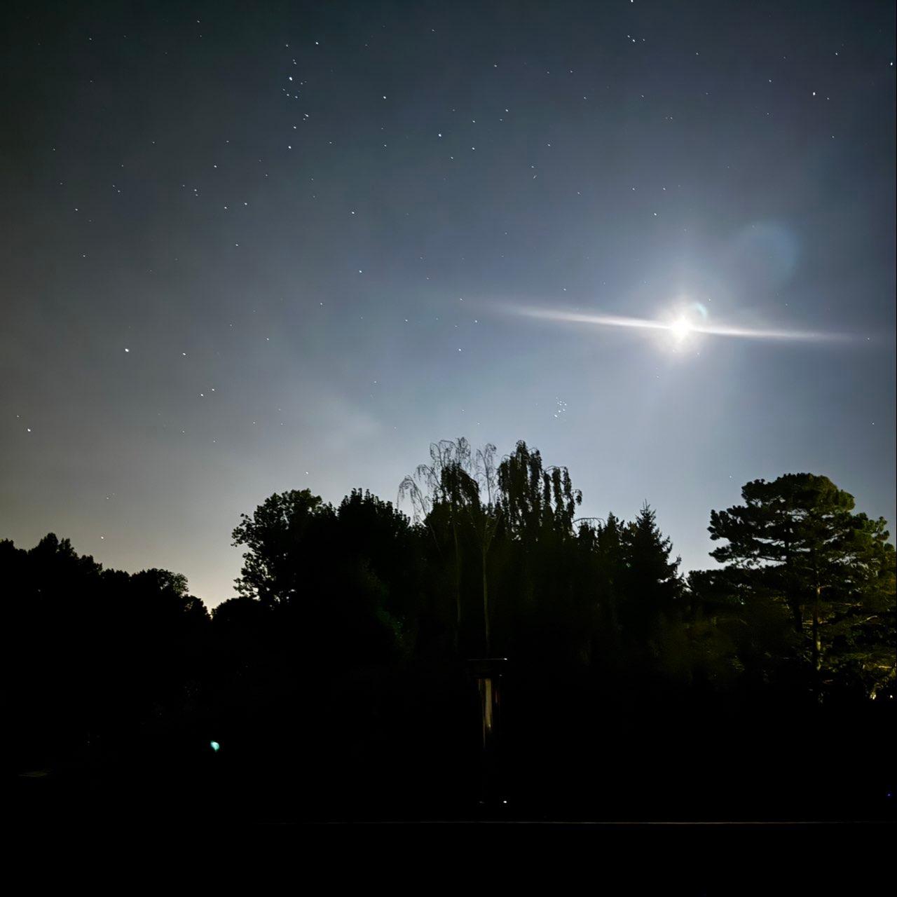 The Moon over Gironville-sur-Essonne, France — last quarter, Lunar Day 23
