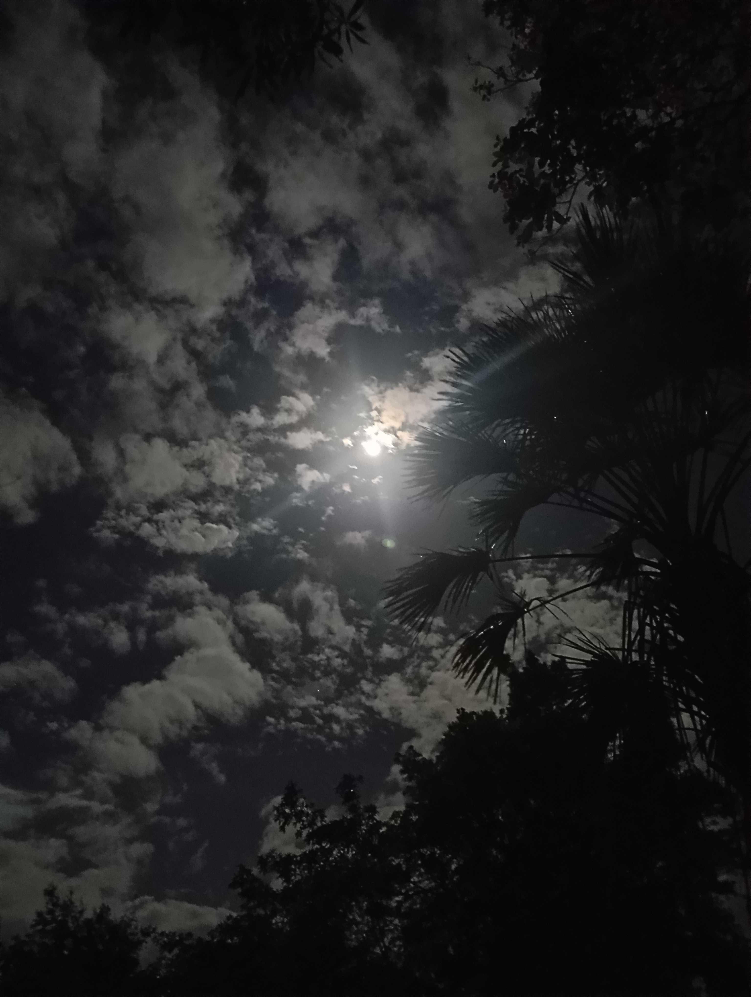 The Moon over Kota Raja, Indonesia — full moon, Lunar Day 16