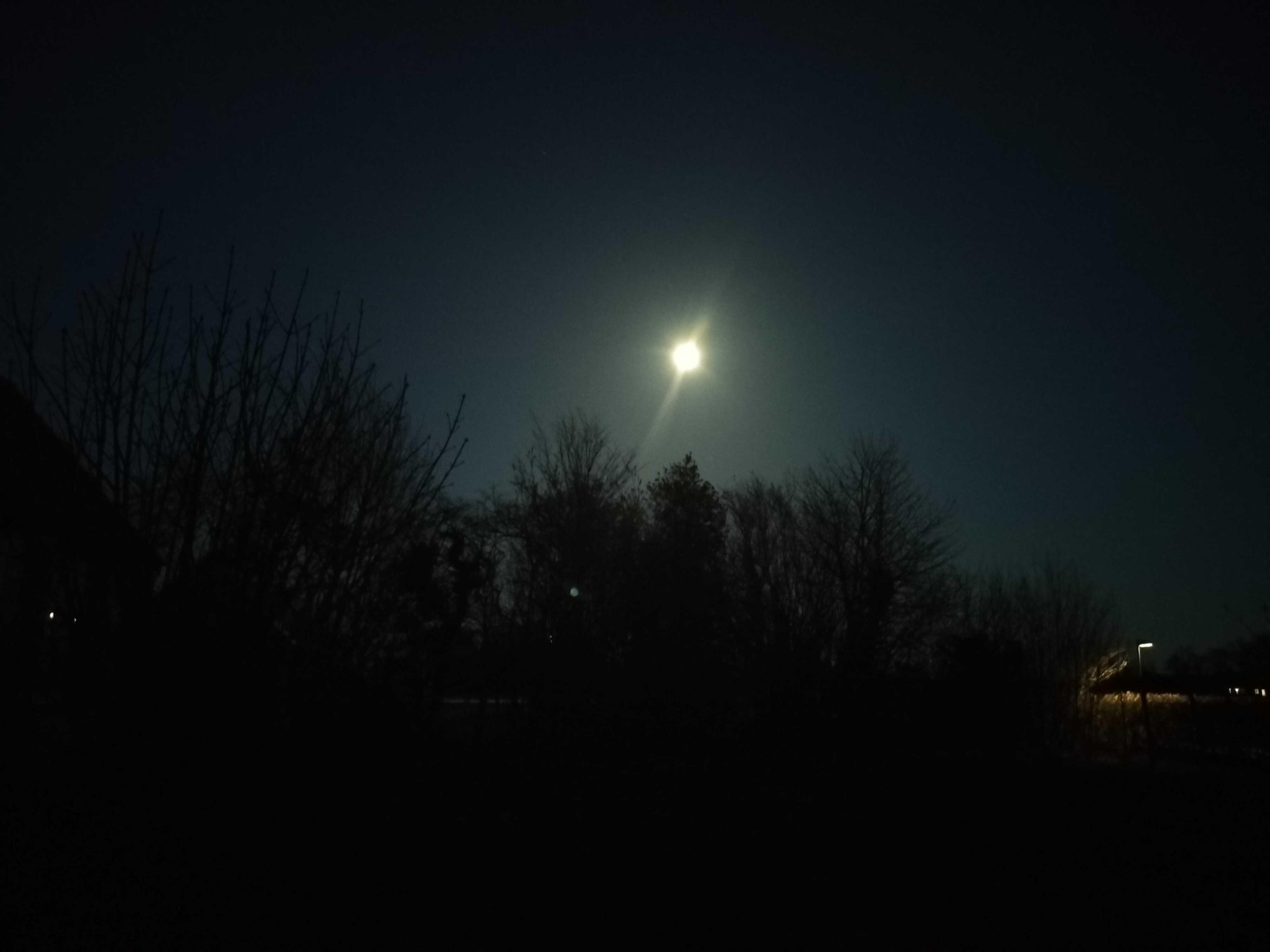The Moon over Aakirkeby, Denmark — full moon, Lunar Day 14