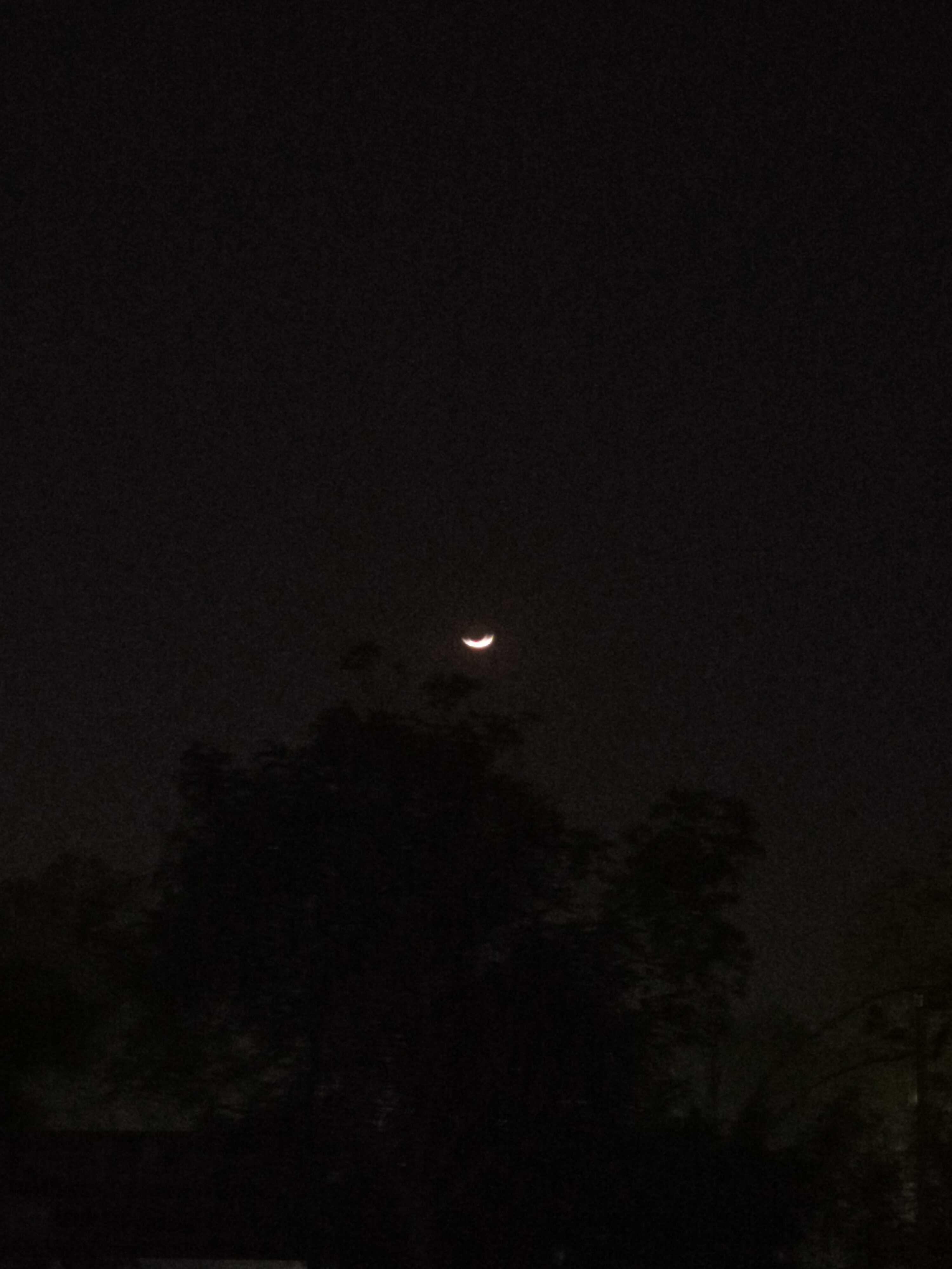 The Moon over Lucknow, India — waxing crescent, Lunar Day 4