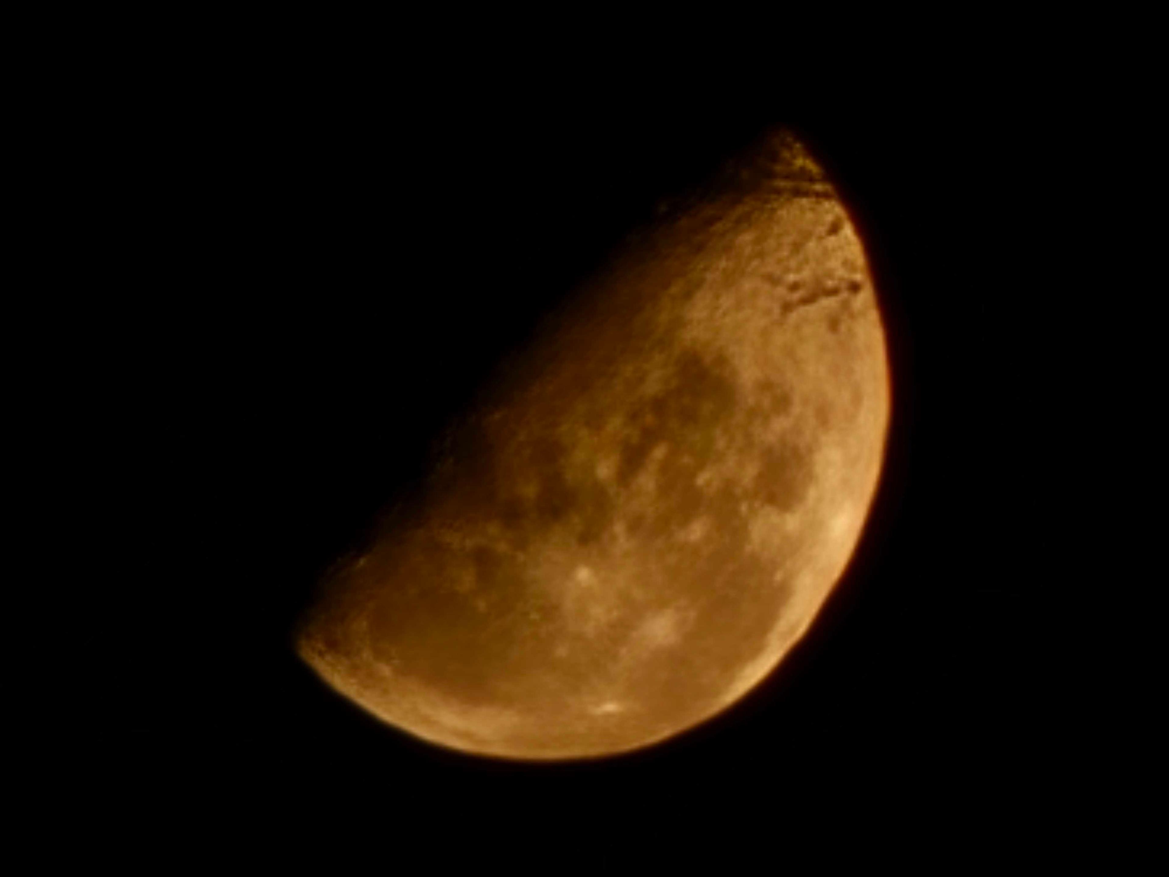 The Moon over Orillia, Canada — last quarter, Lunar Day 22