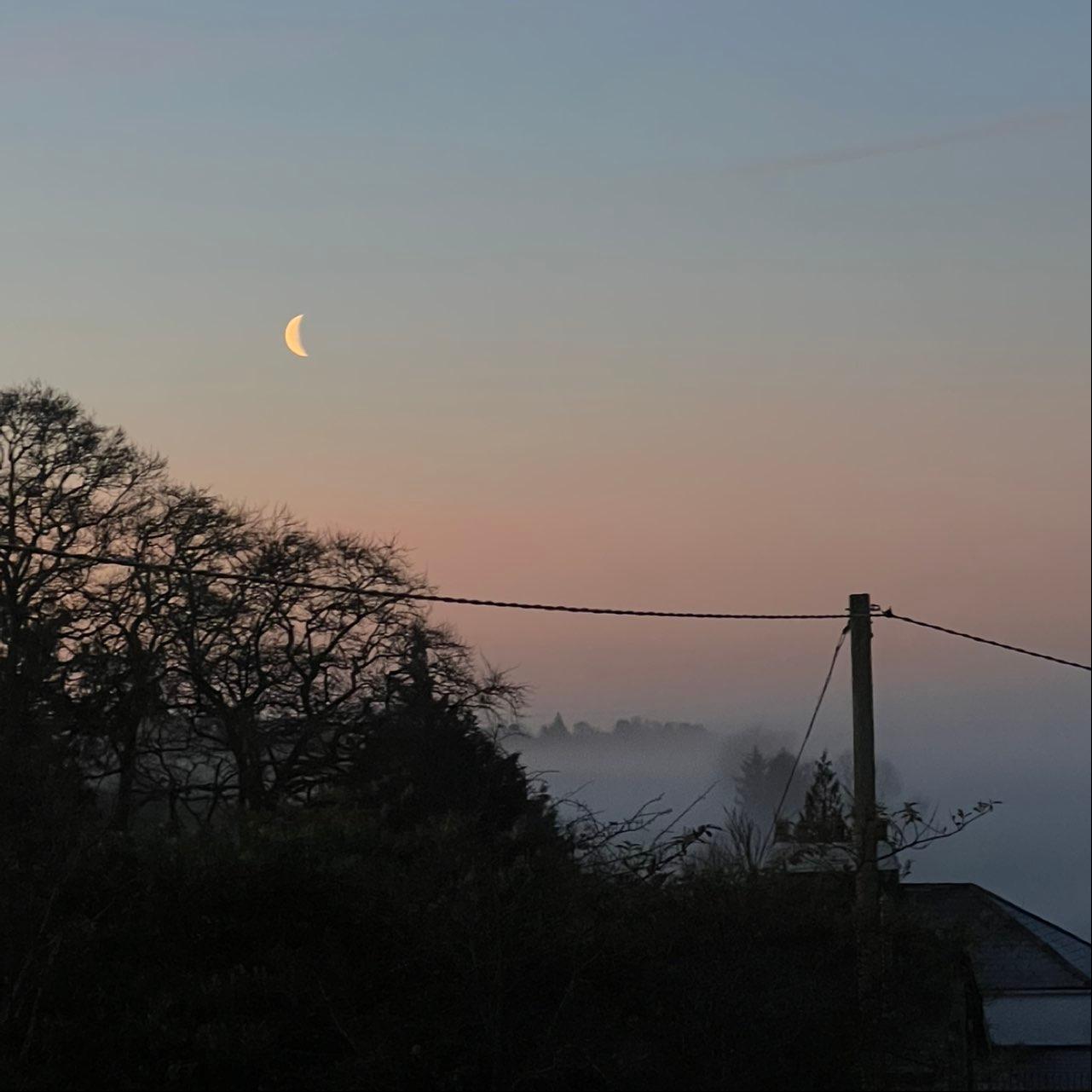 The Moon over Mohill, Ireland — waning crescent, Lunar Day 26