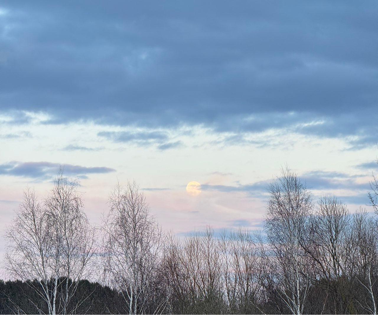 The Moon over Minsk, Belarus — full moon, Lunar Day 15
