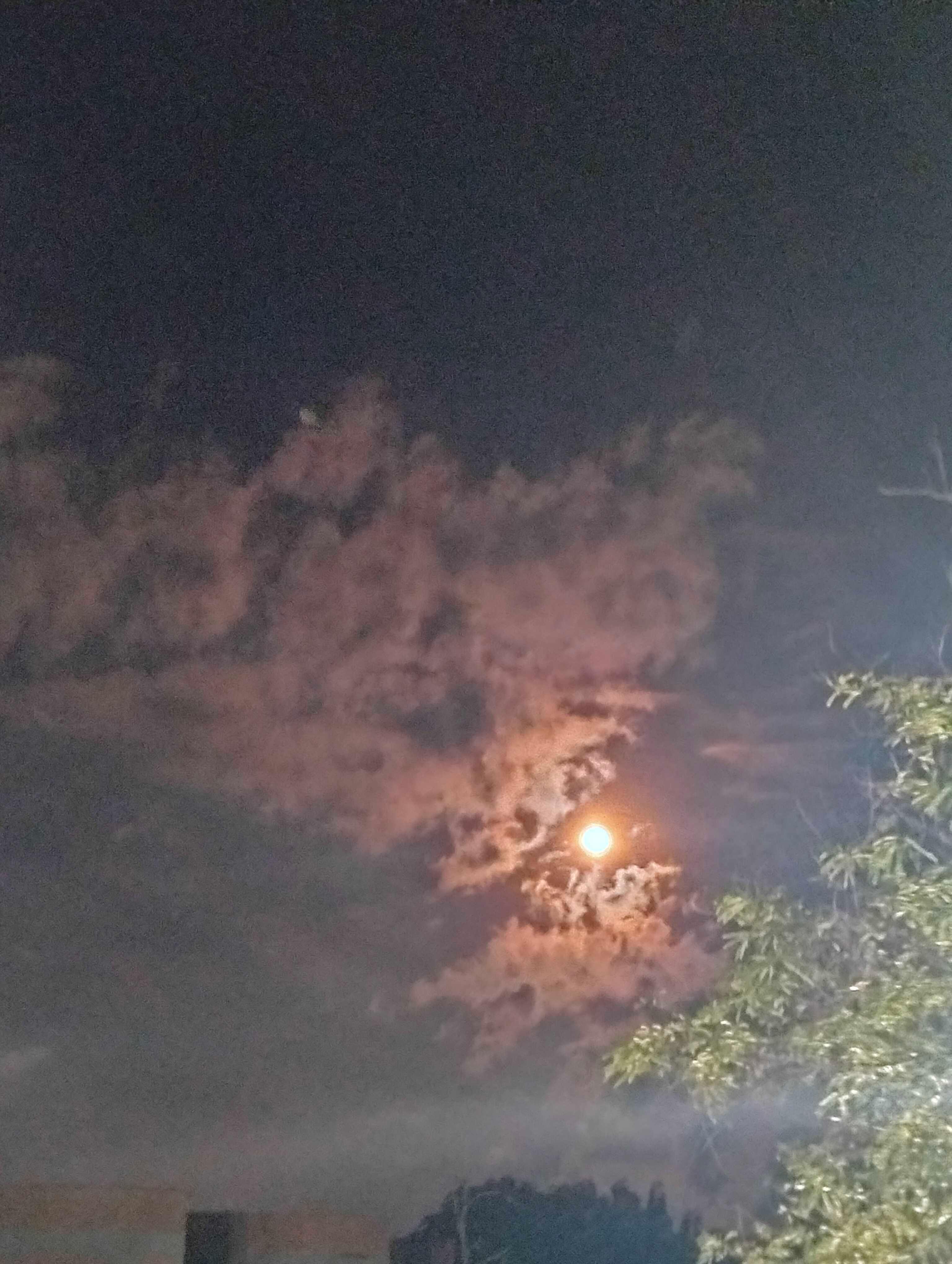 The Moon over Acacías, Colombia — first quarter, Lunar Day 8