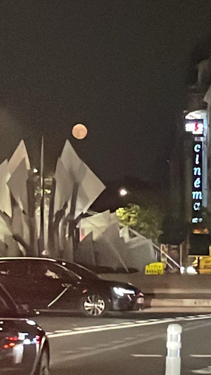 The Moon over Paris, France — full moon, Lunar Day 16