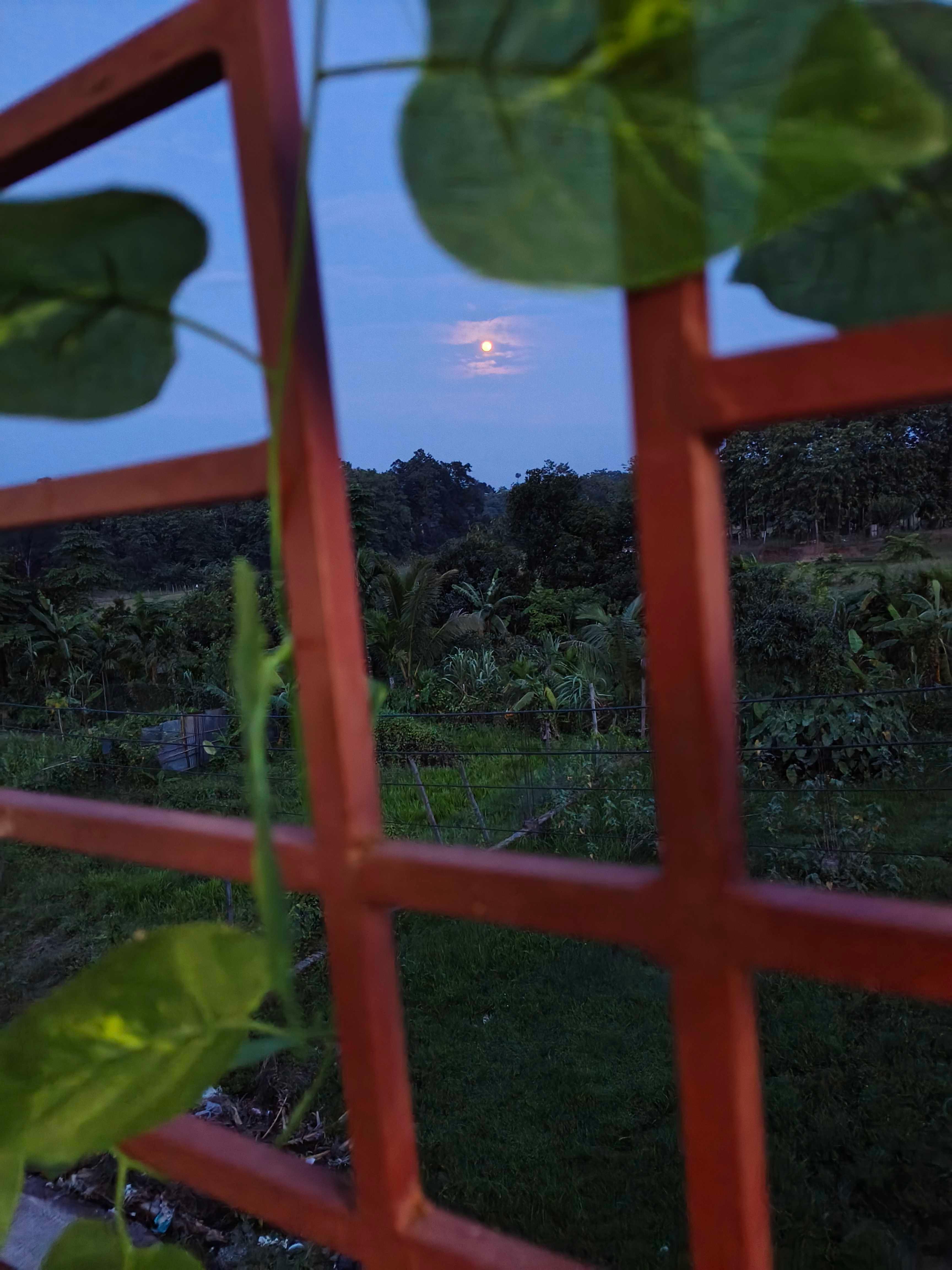 The Moon over Khagrachari, Bangladesh — full moon, Lunar Day 15
