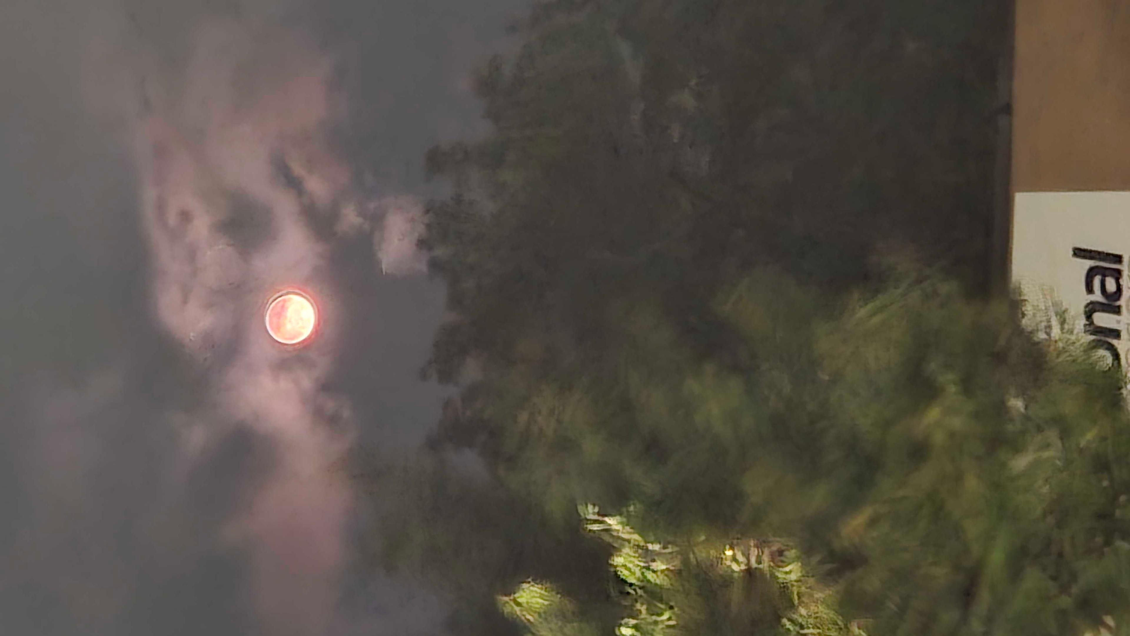 The Moon over Rochester, United States — full moon, Lunar Day 14