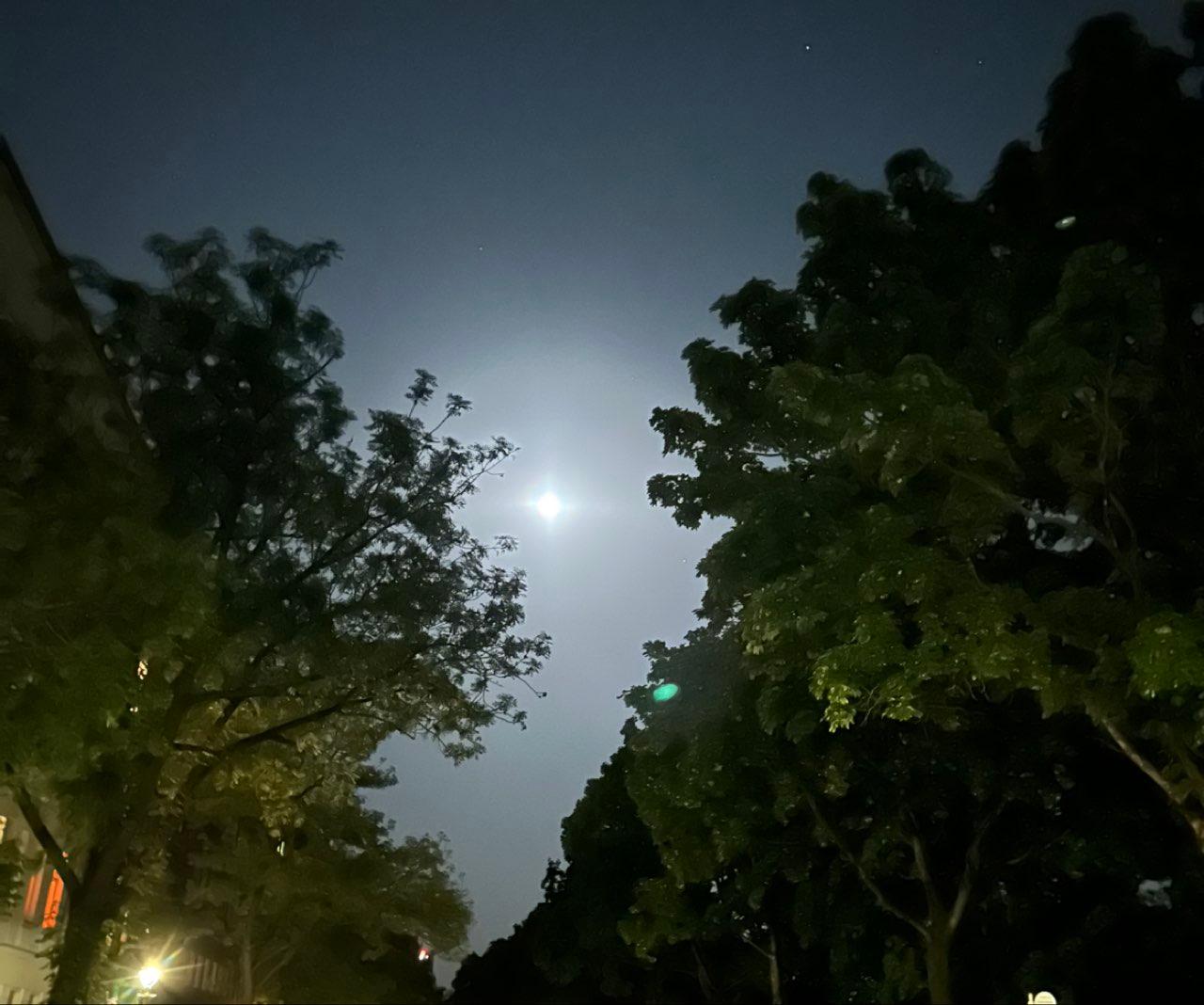 The Moon over Berlin, Germany — waning gibbous, Lunar Day 20