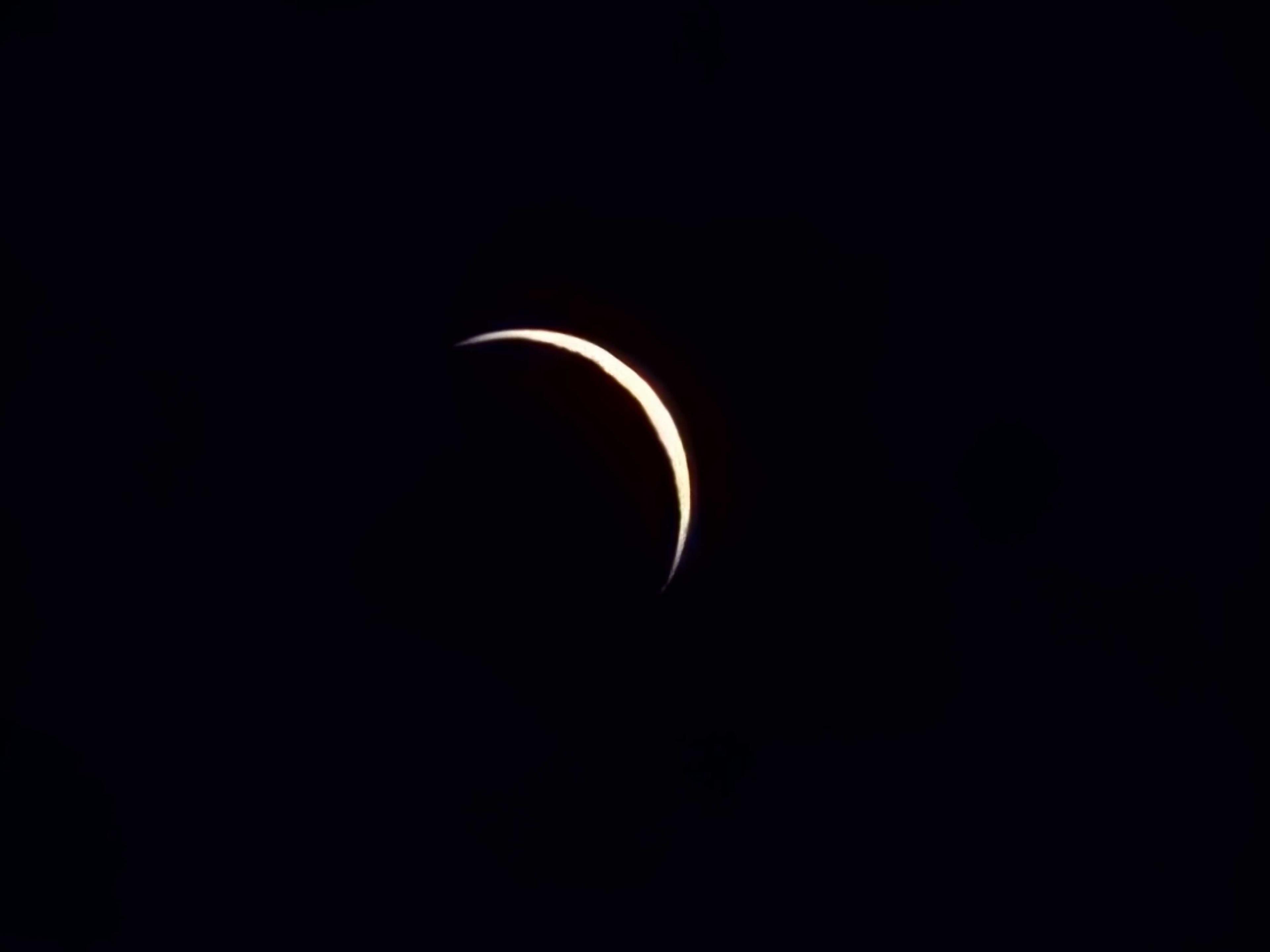 The Moon over Tucson, United States — waxing crescent, Lunar Day 3