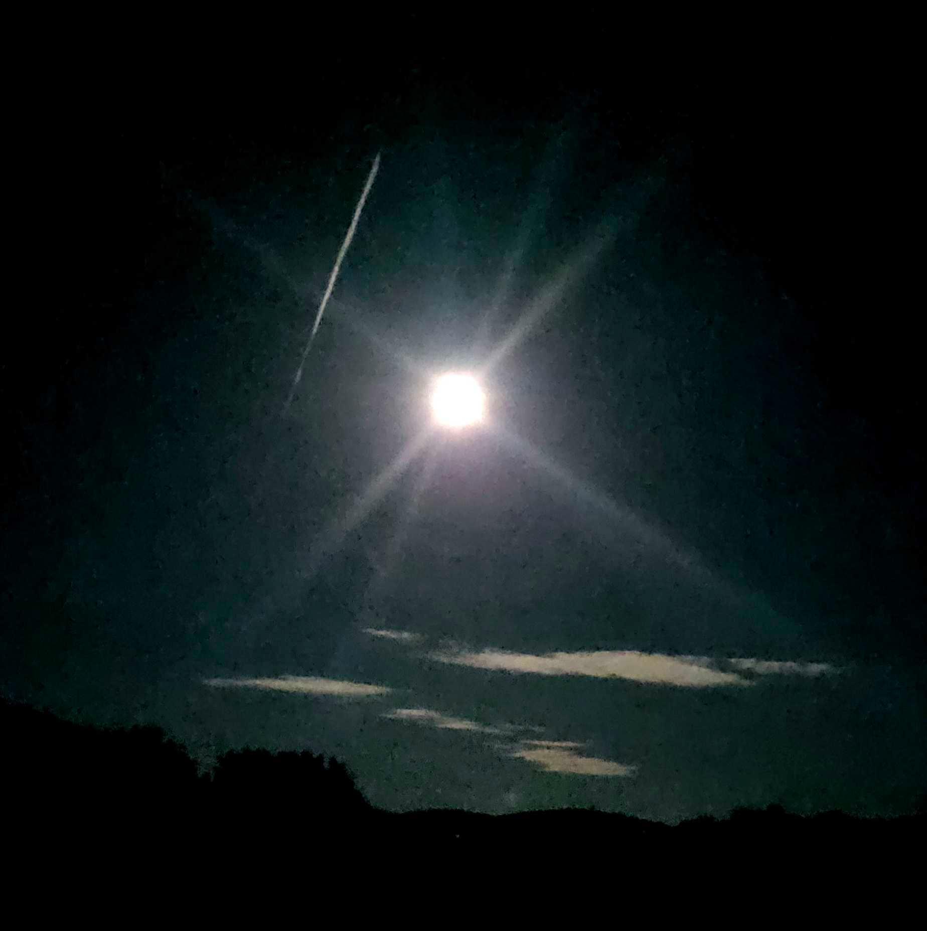 The Moon over Trieste, Italia — full moon, Lunar Day 16