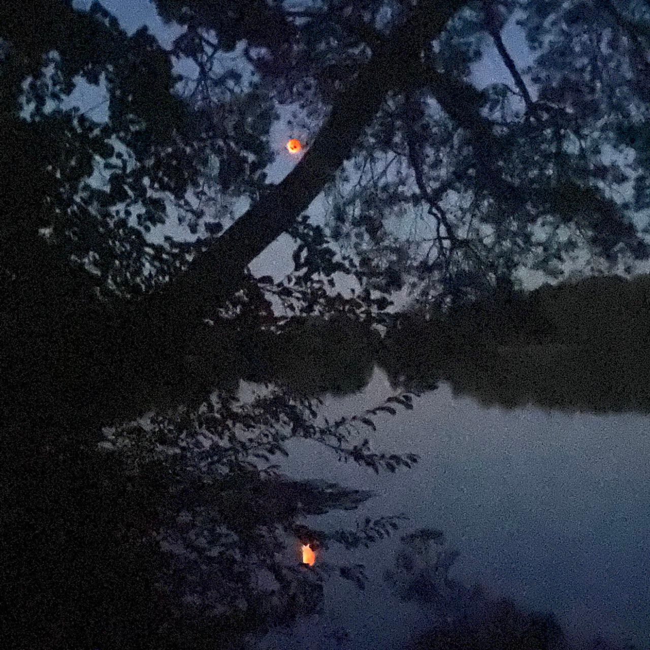The Moon over Bestensee, Deutschland — full moon, Lunar Day 16