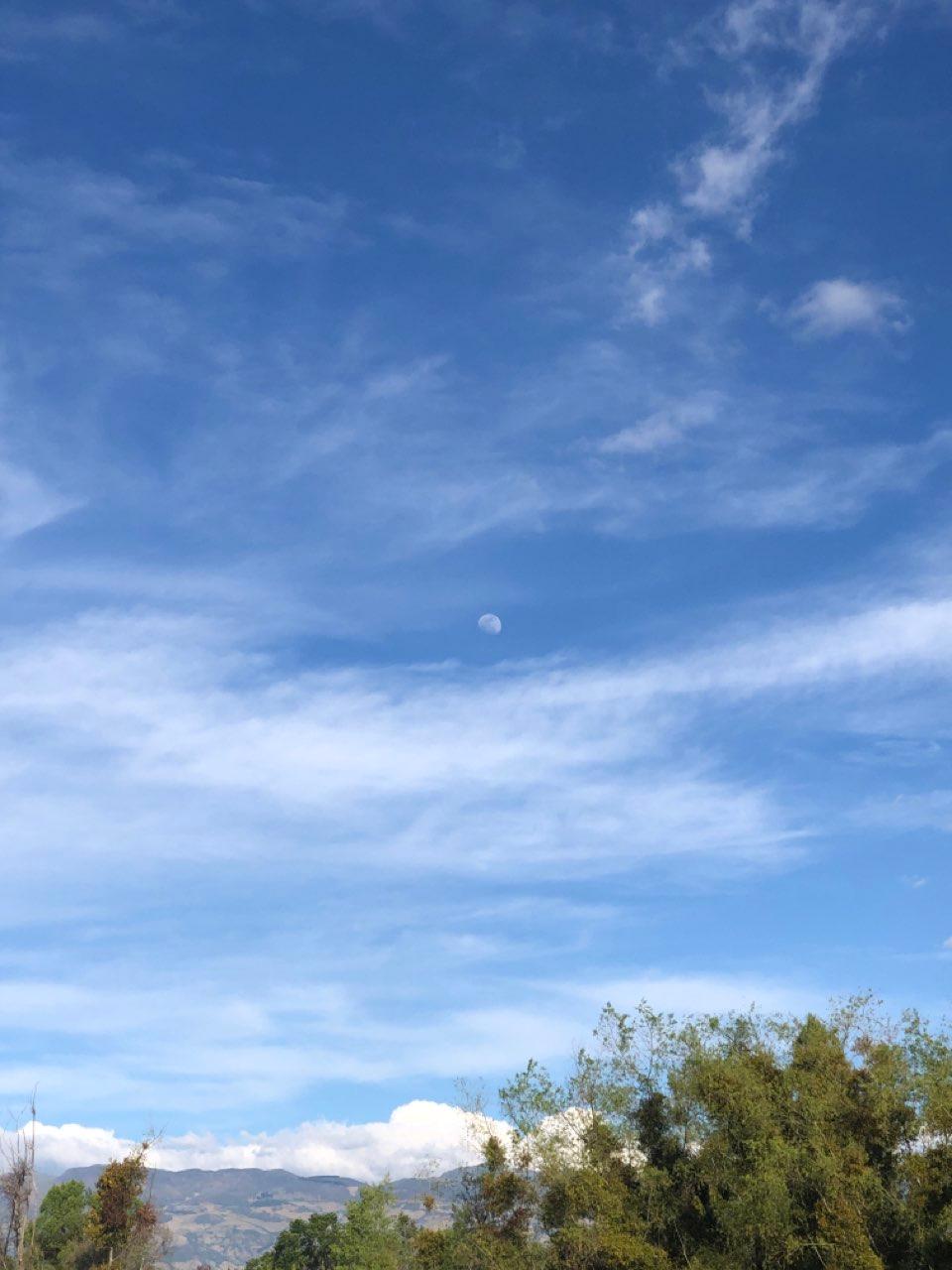 The Moon over Quito, Ecuador — waxing gibbous, Lunar Day 13