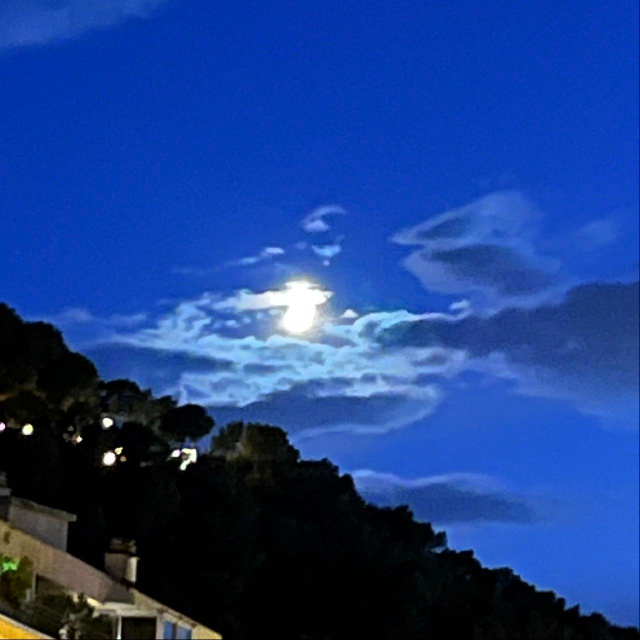 The Moon over Nice, France — first quarter, Lunar Day 7