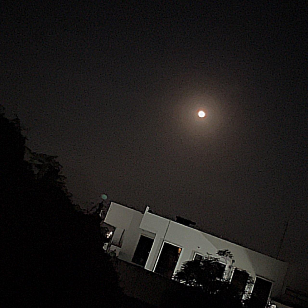 The Moon over Las Jarretaderas, México — full moon, Lunar Day 14
