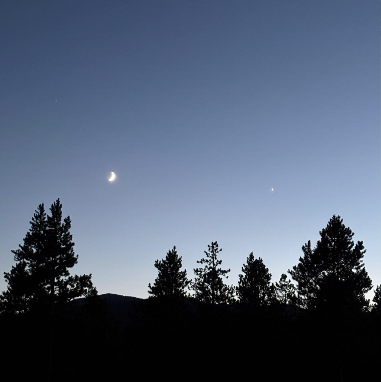 The Moon over Winter Park, United States — waxing crescent, Lunar Day 5