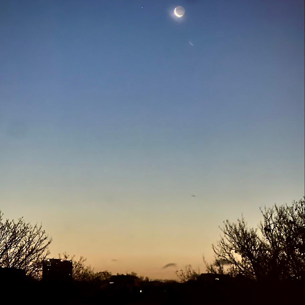 The Moon over London, United Kingdom — waning crescent, Lunar Day 27