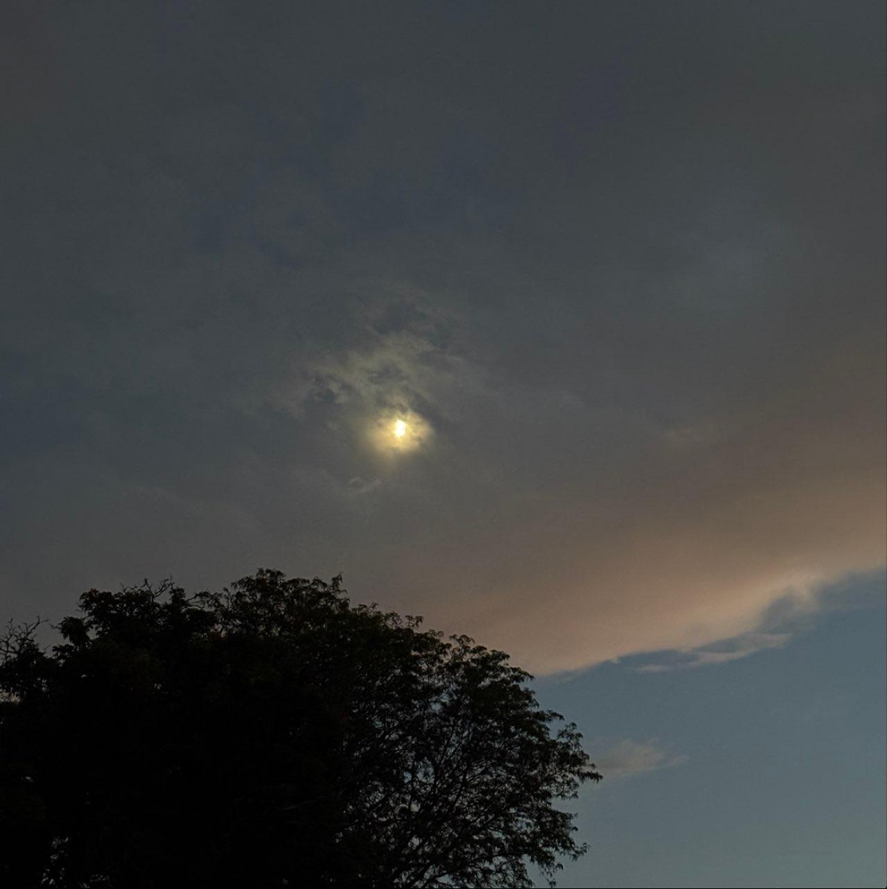 The Moon over Denver, United States — first quarter, Lunar Day 10