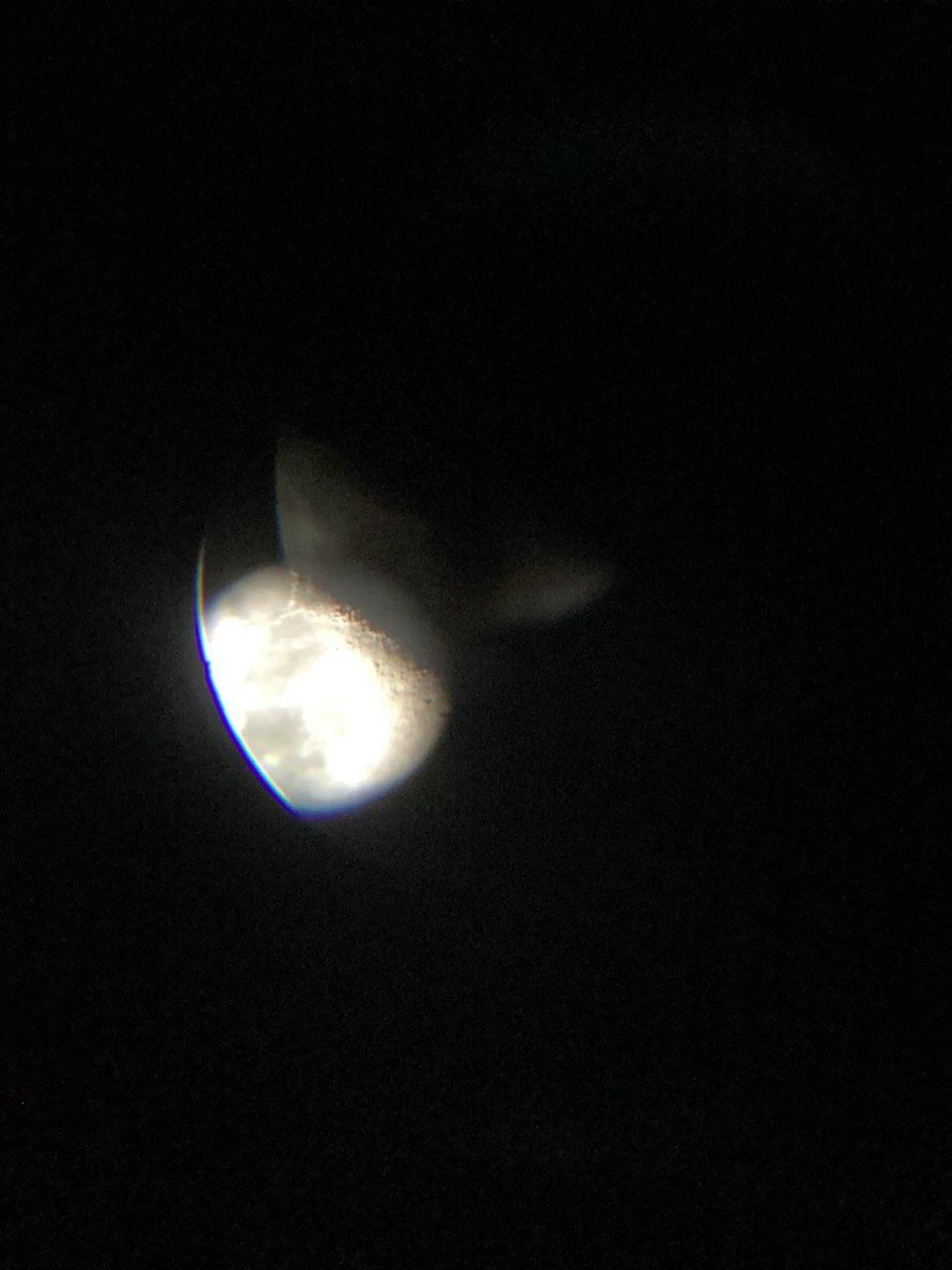 The Moon over Leona Vicario, México — first quarter, Lunar Day 8